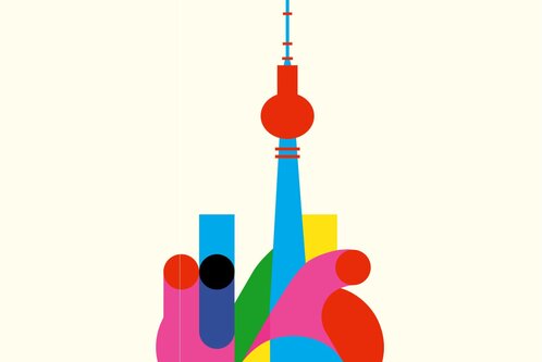 Grafik für den Congenital Heart Summit, der am 5. Dezember 2026 in Berlin stattfindet. Die visuelle Darstellung zeigt stilisierte Hände, die den Fernsehturm von Berlin umschließen. Der Text betont die Verbindung zwischen Berlin, Aachen und Kiel. Veranstaltungsort: AXICA Kongresszentrum.